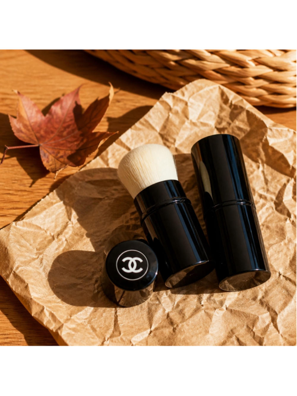Limited Production CHANEL Travel Makeup Brush SET 2pcs Face Brushes Luxury NWOT